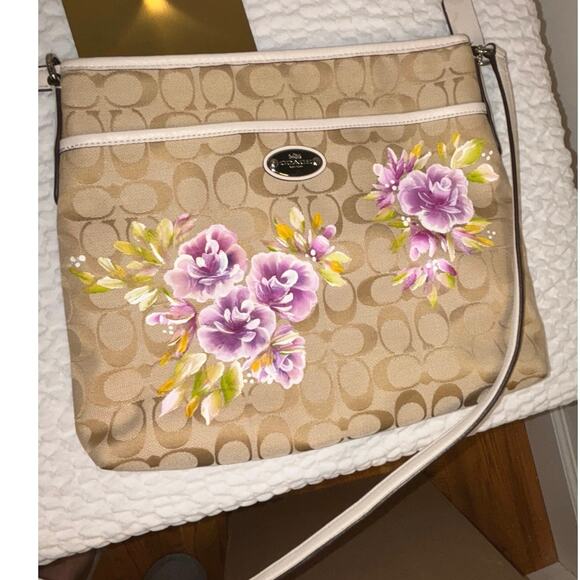 Coach Handbags - Upcycled Coach Canvas/leather Crossbody Handbag